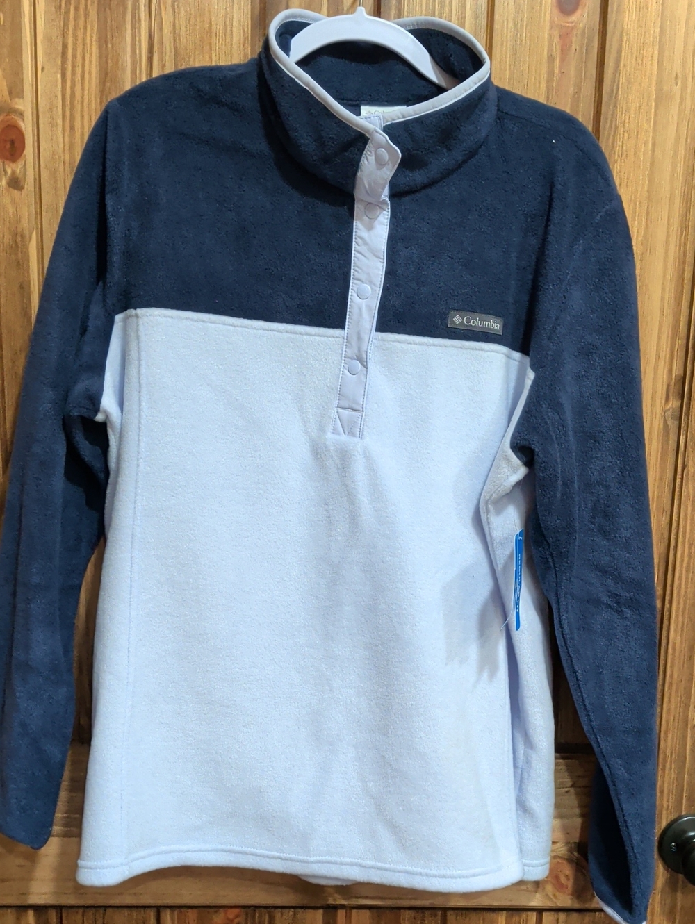 Columbia Kids Navy and White Snap Fleece Pullover